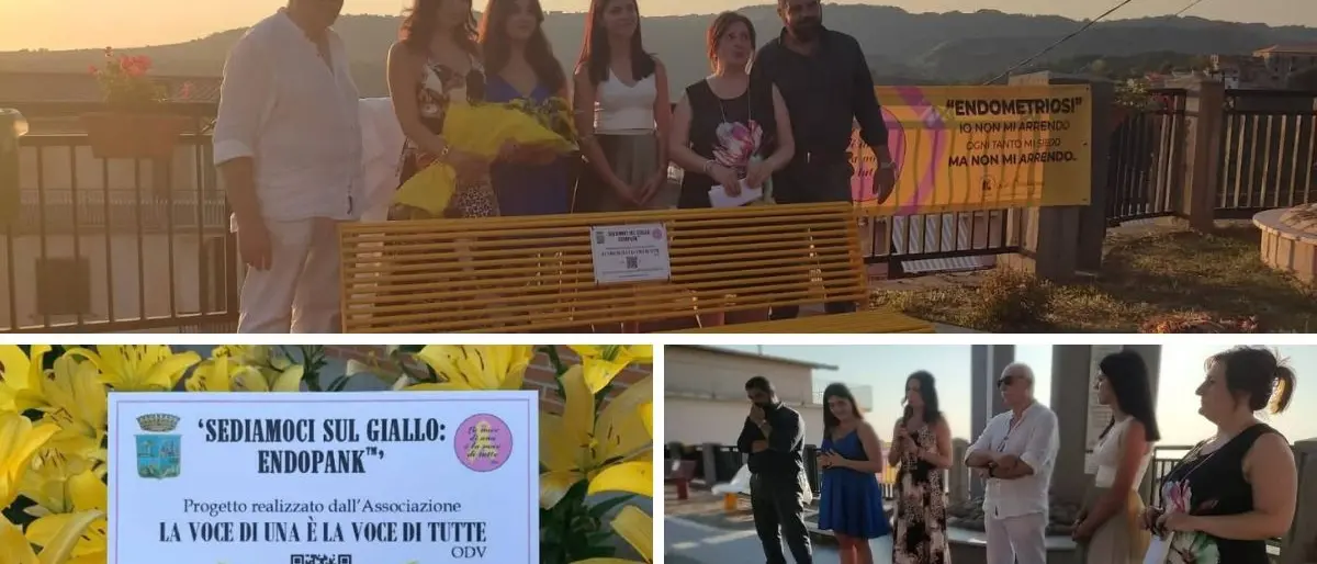 La panchina gialla: a Polia un’iniziativa per accendere i riflettori sull’endometriosi