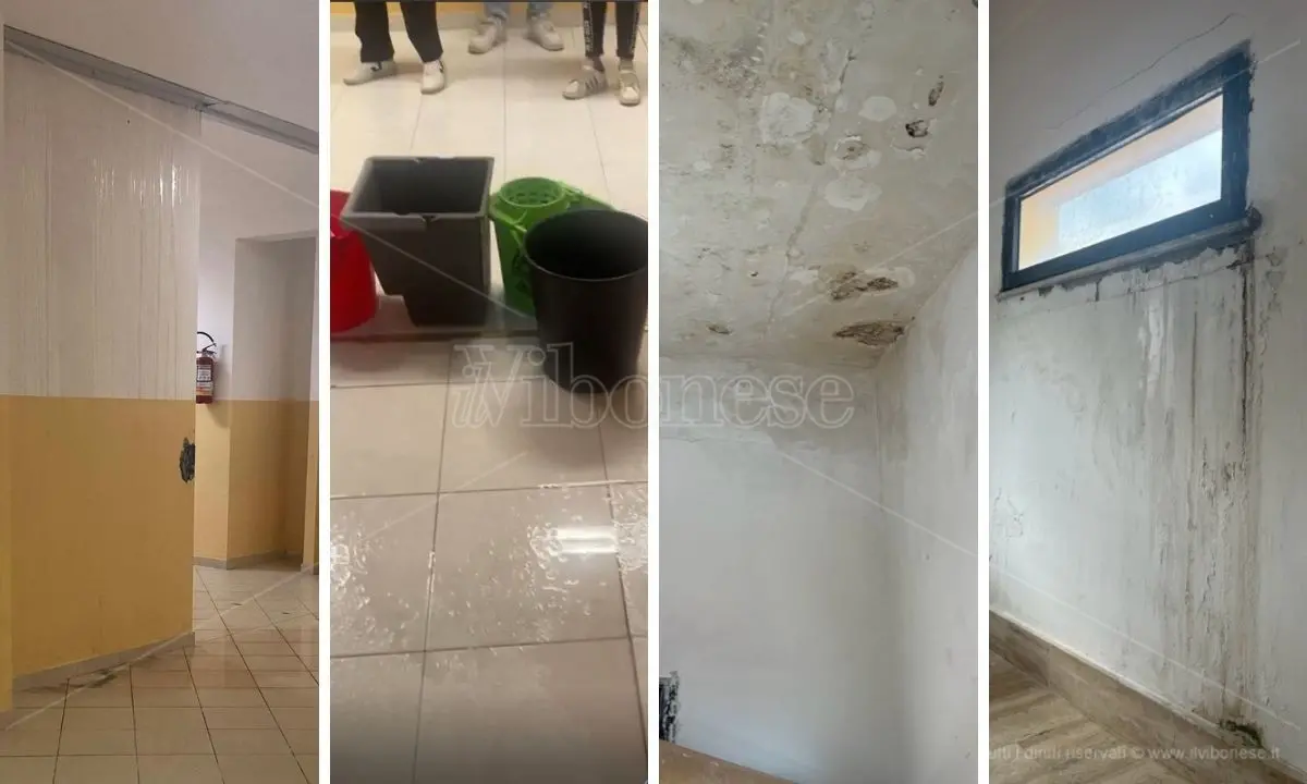 Filadelfia, piove dentro il liceo: aule allagate e studenti evacuati - Foto