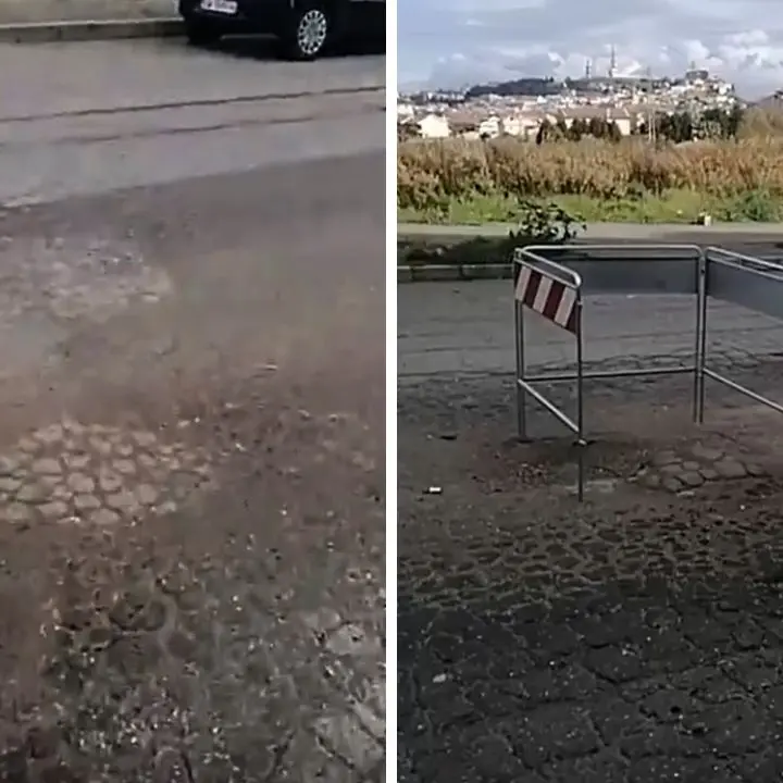 Vibo, buche e avvallamenti lungo viale Pertini: «Attendiamo interventi da mesi»