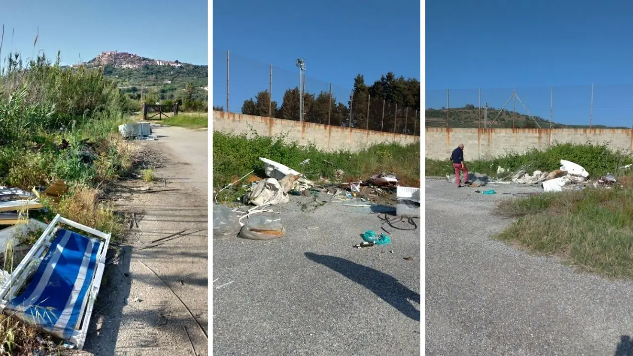 Campo da calcio alla Marina di Nicotera nel degrado, D’Agostino: «Deprimente» - Foto