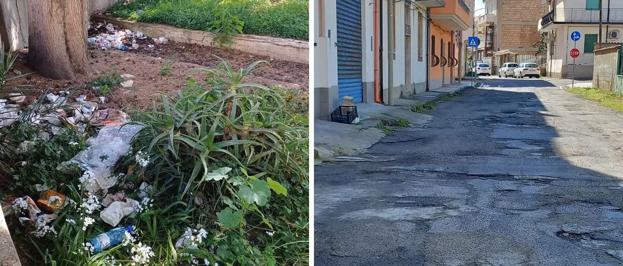 Rifiuti nelle aree verdi e strade dissestate, i cittadini di Vibo e frazioni: «Basta degrado»