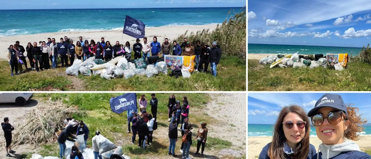 Giornata della terra, a Pizzo i volontari ripuliscono la spiaggia da 450 chili di rifiuti - Foto