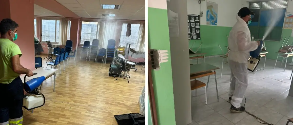 Verso la riapertura delle scuole, a Vibo avviato il servizio di disinfezione delle aule e dei locali