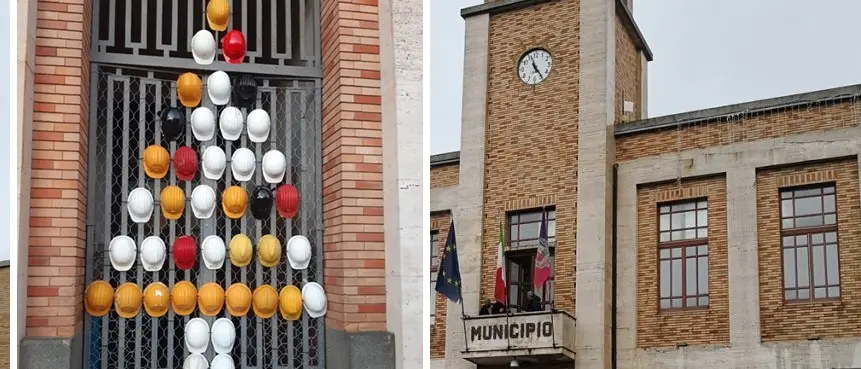 A Vibo Valentia uno dei 60 alberi di Natale per la sicurezza sul lavoro realizzati da Anmil