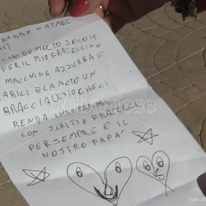 La letterina a Babbo Natale che commuove i titolari di un negozio di Vibo -Video