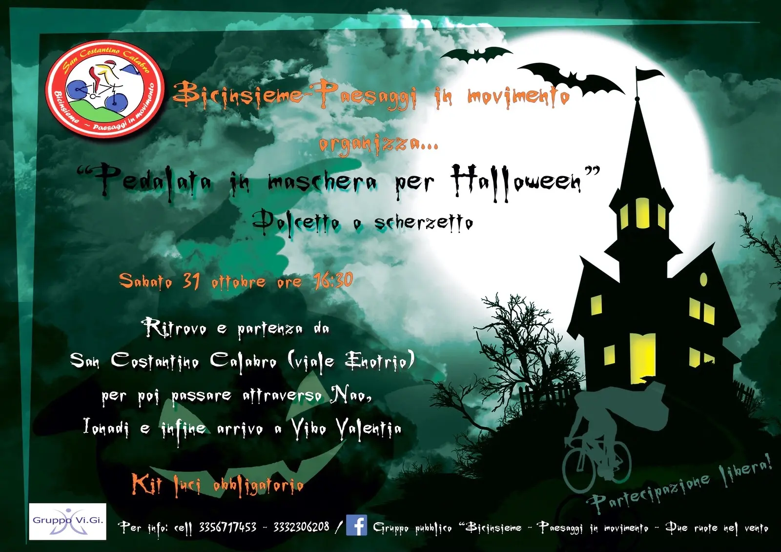 Pedalata in maschera per Halloween