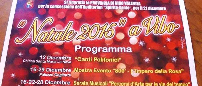 Vibo, Natale ricco di eventi e iniziative culturali