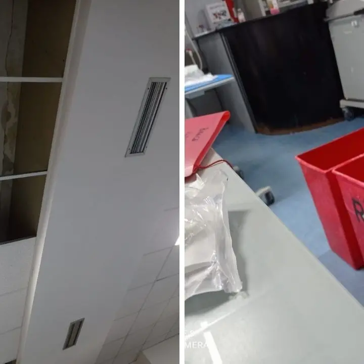 Piove nel reparto Dialisi dell’ospedale di Vibo, i pazienti: «Secchi ovunque per raccogliere l’acqua» - Video