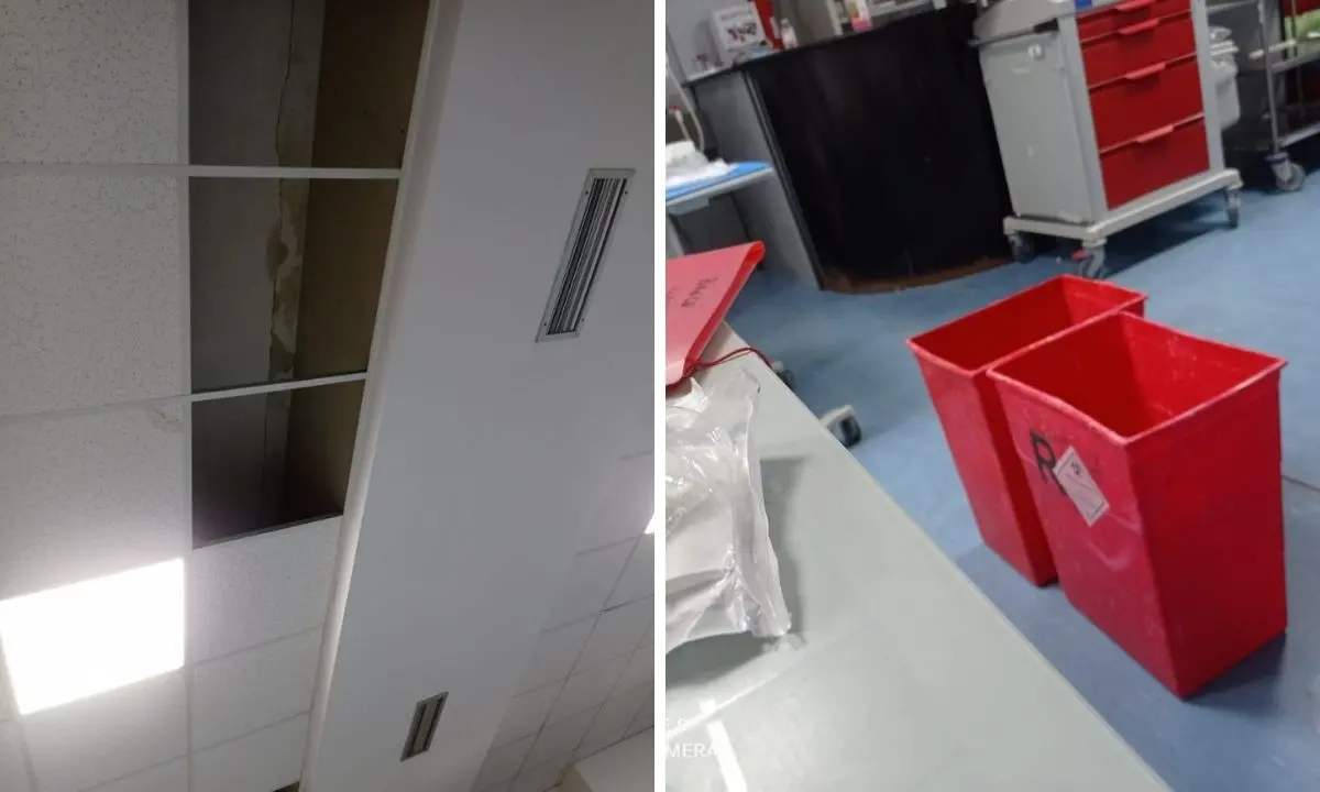 Piove nel reparto Dialisi dell’ospedale di Vibo, i pazienti: «Secchi ovunque per raccogliere l’acqua» - Video