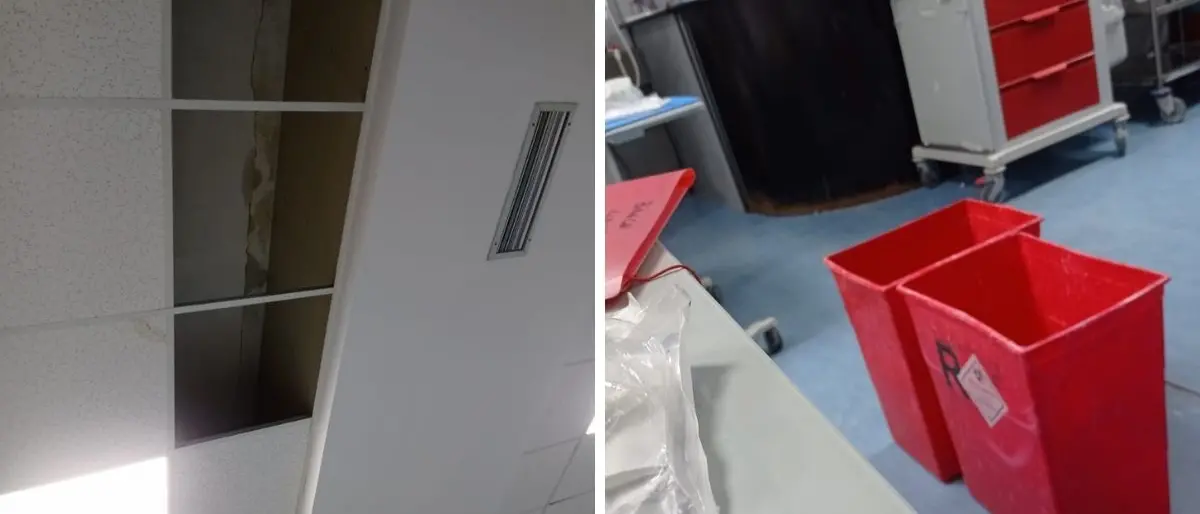 Piove nel reparto Dialisi dell’ospedale di Vibo, i pazienti: «Secchi ovunque per raccogliere l’acqua» - Video