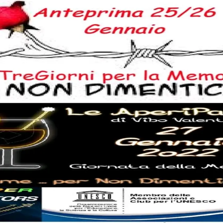 L'Unesco di Vibo Valentia organizza una tre giorni per non dimenticare