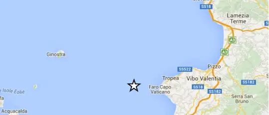 Terremoto al largo di Capo Vaticano, nessun danno sulla terraferma