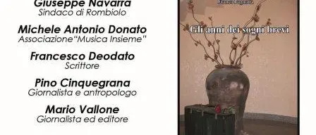 “Gli anni dei sogni brevi”, l’opera di Pagnotta di scena a Rombiolo