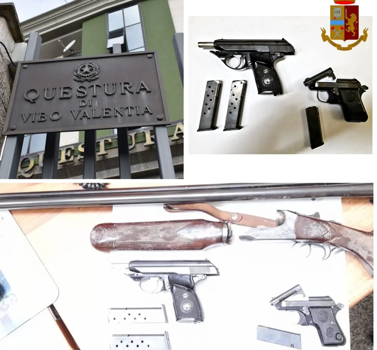 Droga e possesso di armi: dalla polizia denunce e sequestri nel Vibonese