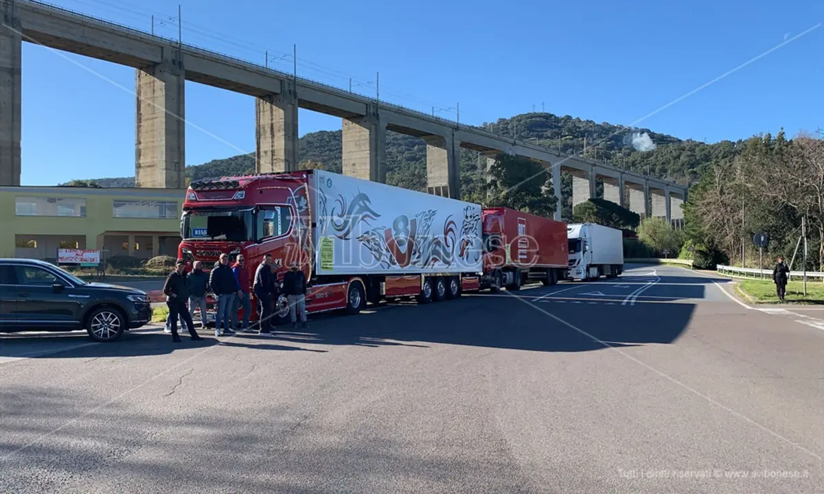 Caro gasolio: gli autotrasportatori vibonesi presidiano lo svincolo di Pizzo, ma nessun blocco