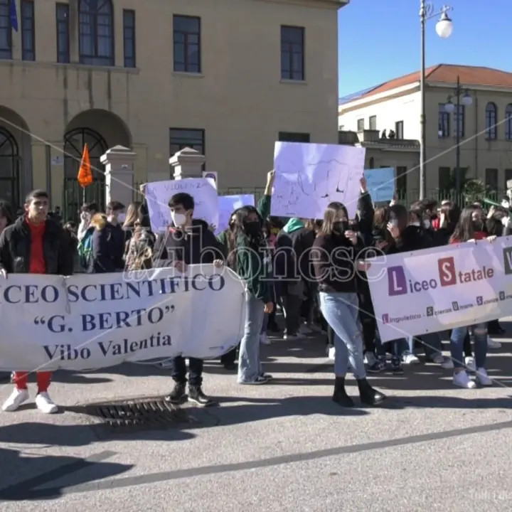 A Vibo Valentia centinaia di studenti in piazza con Libera per dire no alla violenza - Video