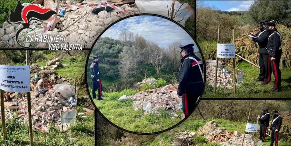 Sversava materiale di risulta nel Vibonese: una denuncia e area sequestrata