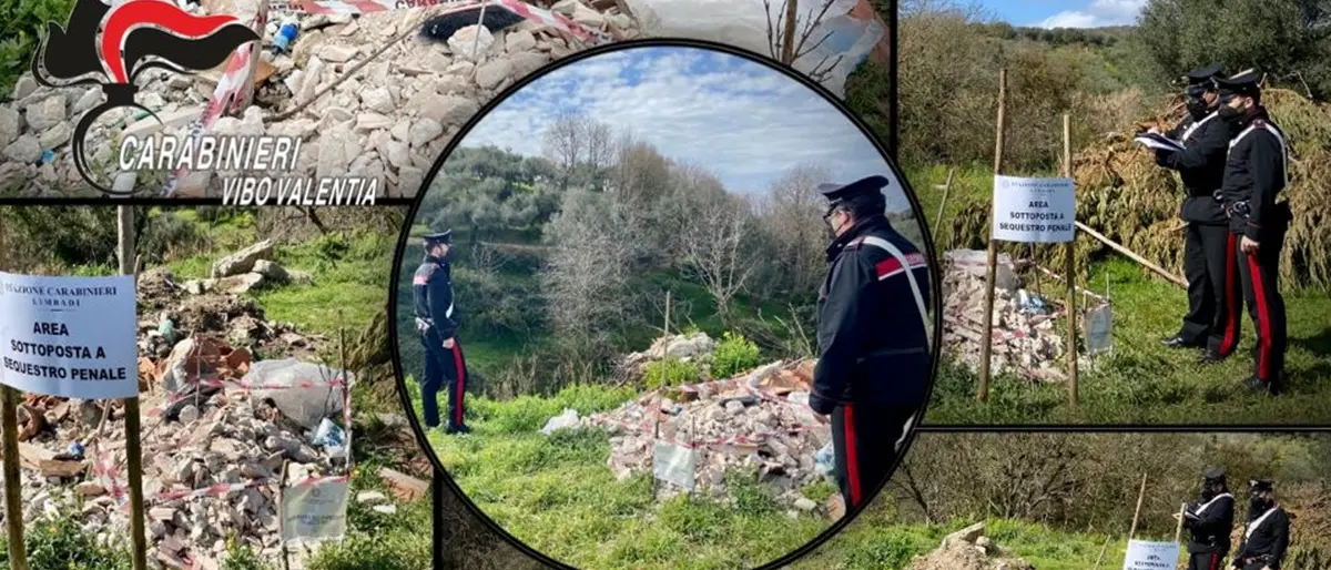 Sversava materiale di risulta nel Vibonese: una denuncia e area sequestrata