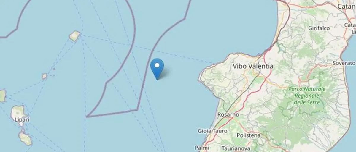 Terremoto nel Vibonese: scossa di magnitudo 4.1 al largo della costa