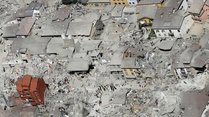 Amatrice, 24 agosto 2016 (AP Photo/Gregorio Borgia) , AP