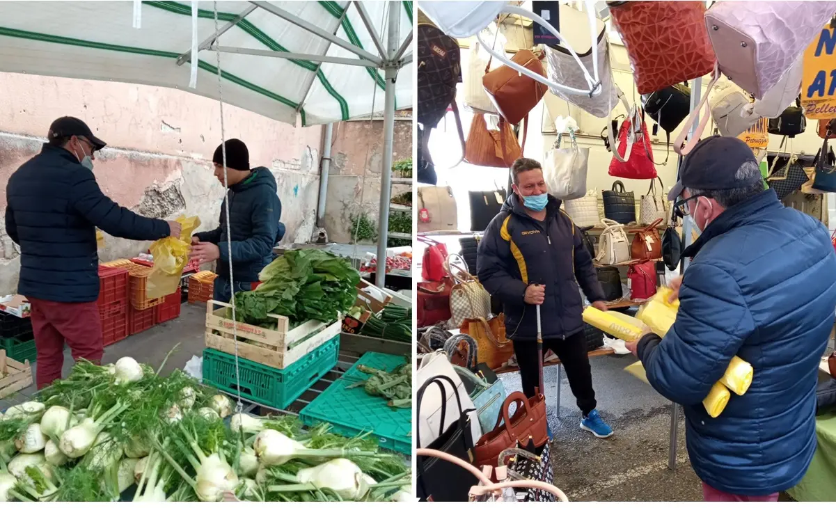Lotta all'indifferenziata, al mercato di Vibo distribuite agli ambulanti buste per la raccolta - Foto