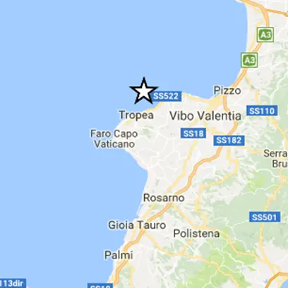 Terremoto, scossa lungo la costa Vibonese fra Tropea e Parghelia
