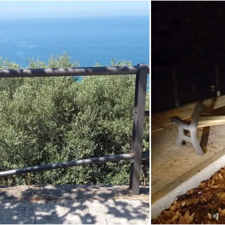 Nicotera, ancora vandali su viale San Francesco: danni a panchine e balconata
