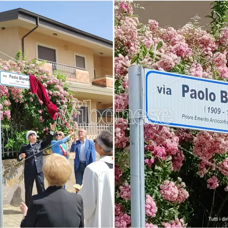 Vibo, una via intitolata a Paolo Blandino: «Ha fatto la storia di questa città» - Video