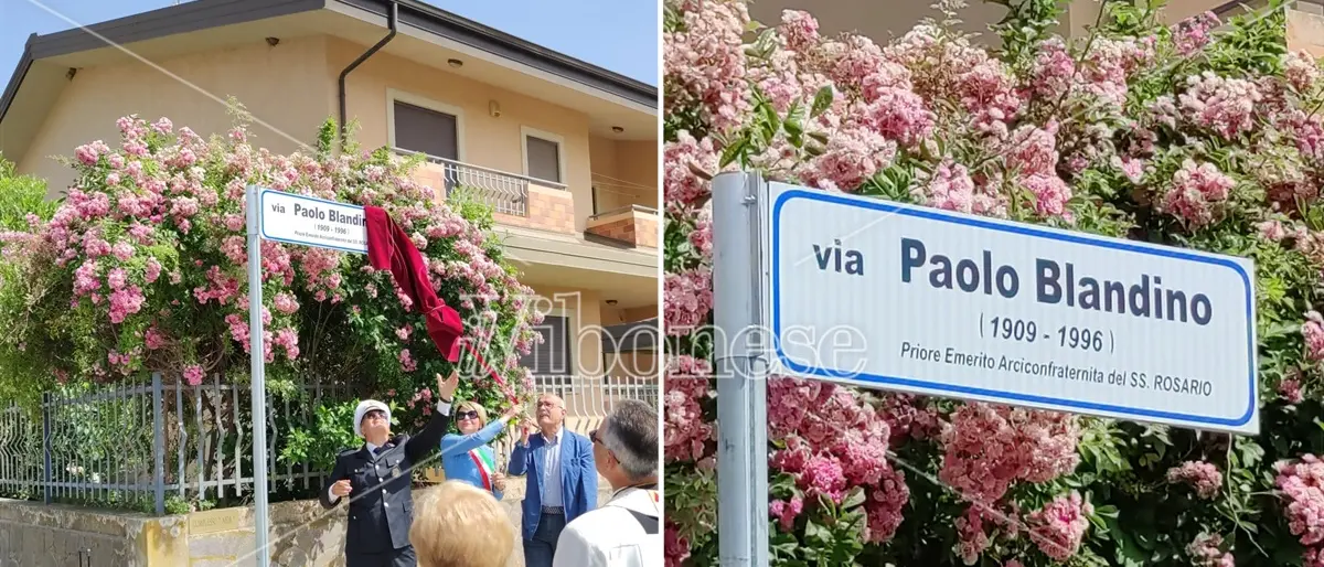 Vibo, una via intitolata a Paolo Blandino: «Ha fatto la storia di questa città» - Video