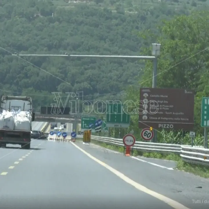 Autostrada del Mediterraneo: terminati i lavori sul viadotto di Pizzo, mercoledì riapre la corsia Sud – Video