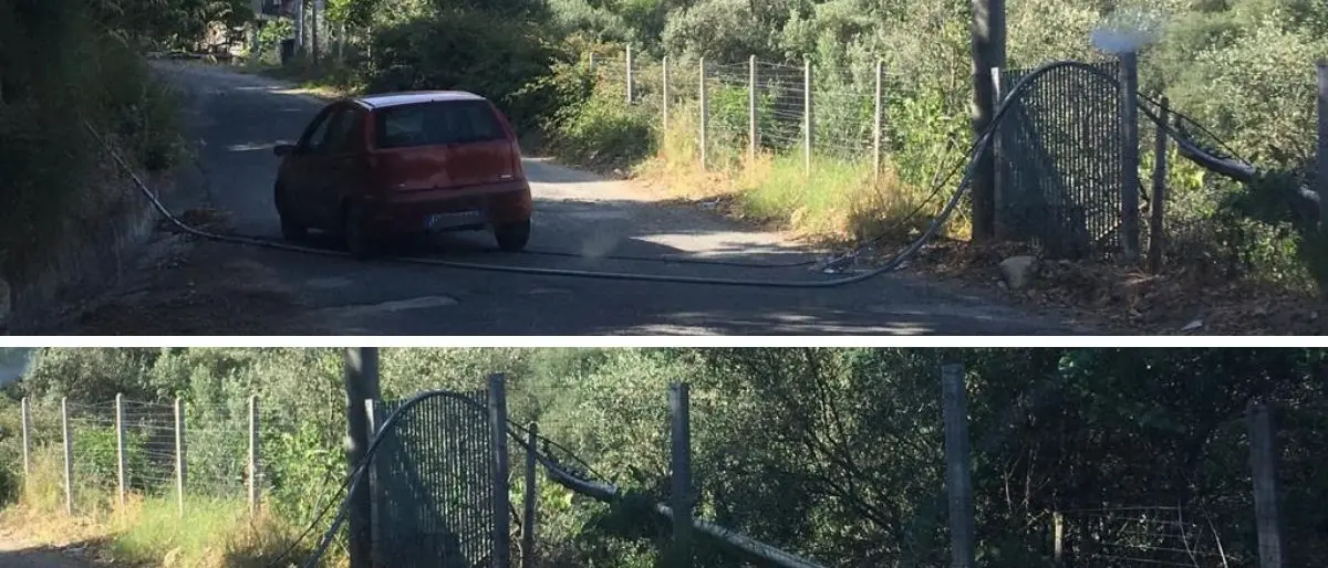 Cavo telefonico cade lungo la strada che collega Soriano a Sorianello