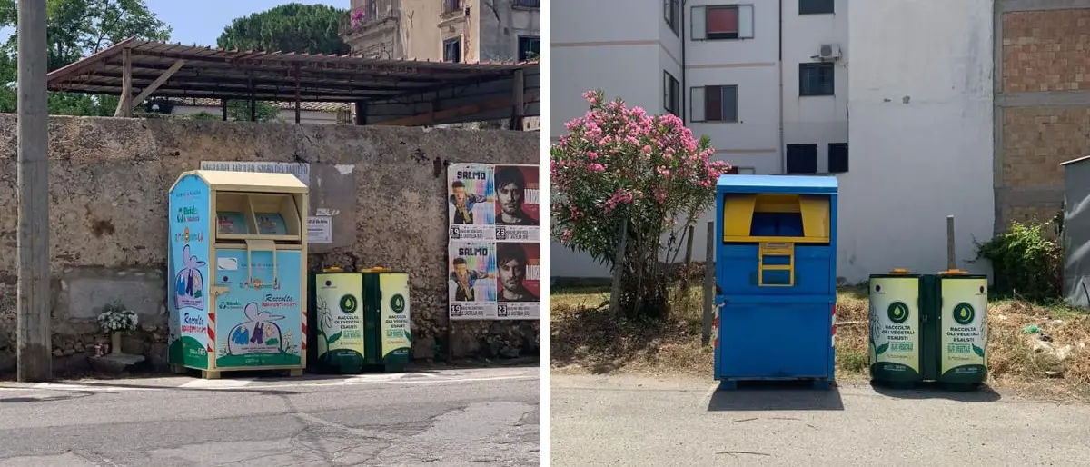 Briatico, installati i primi raccoglitori per lo smaltimento di abiti e scarpe
