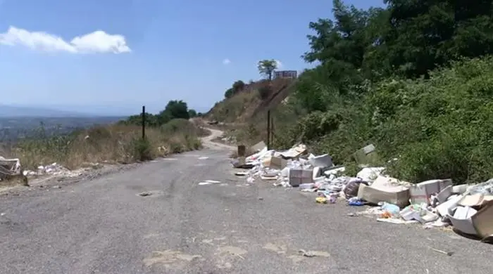 Degrado a Vibo: rifiuti abbandonati e sterpaglie alle porte della città (VIDEO)