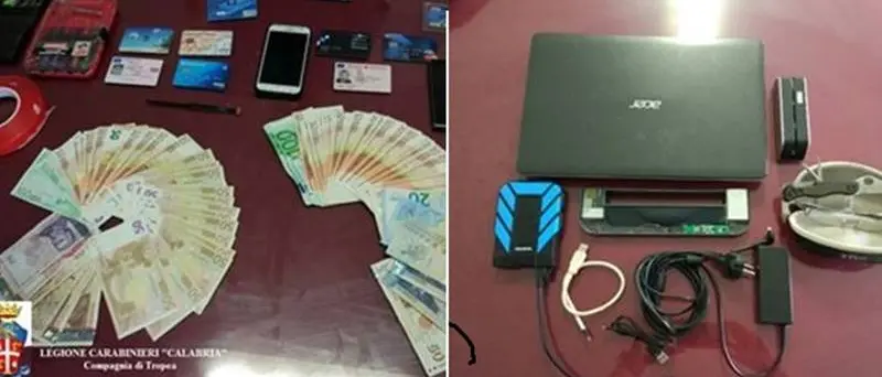 Usavano finto bancomat per clonare carte, due arresti a Ricadi