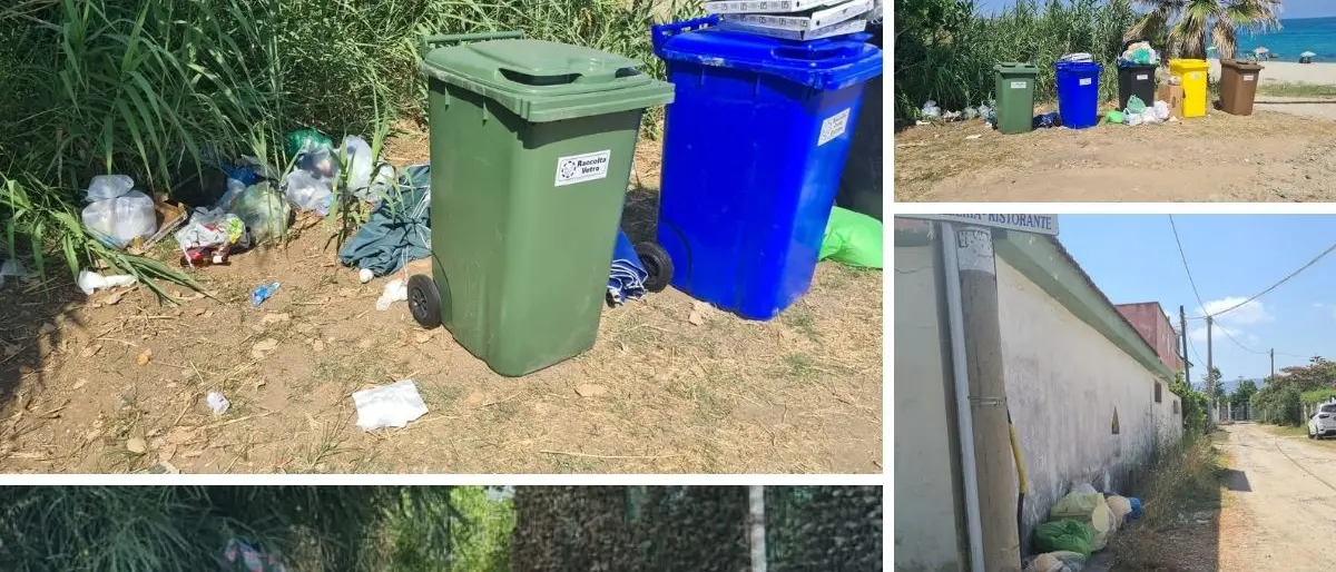 Briatico, rifiuti abbandonati per strada e a ridosso della spiaggia