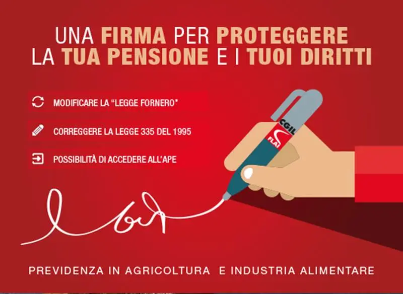 Previdenza in agricoltura e nell’industria alimentare: firme per proteggere la pensione