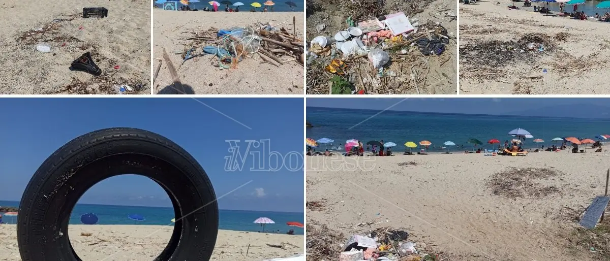 Rifiuti in spiaggia a Pizzo, i villeggianti: «Degrado che ferisce»