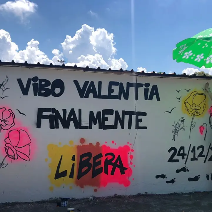 Vibo Marina, i ragazzi di Libera ridipingono il murales deturpato: «È ancora più bello» -Video