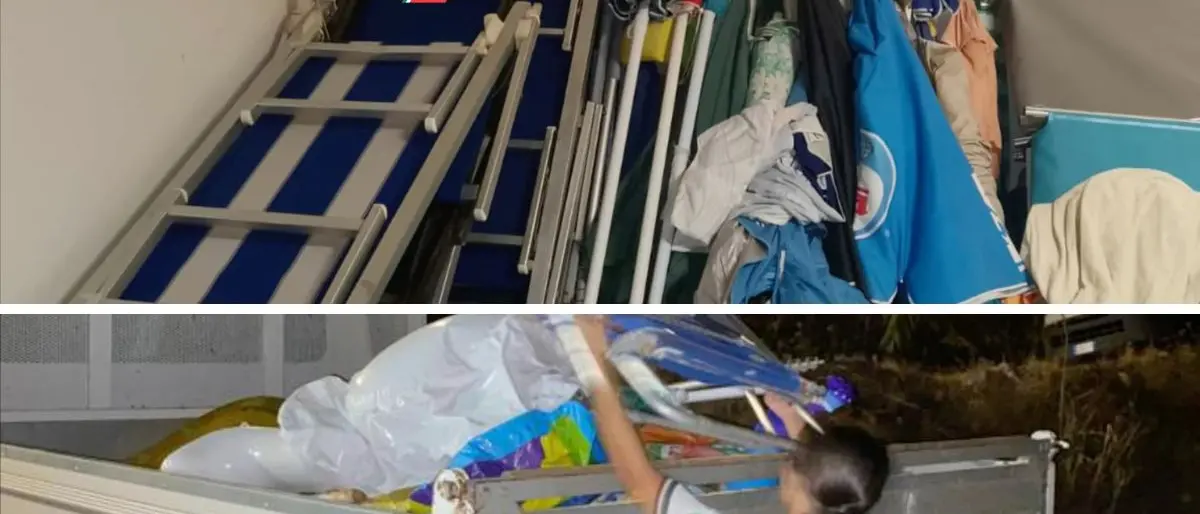 Ombrelloni e lettini lasciati in spiaggia come segnaposto: scatta il sequestro a Parghelia
