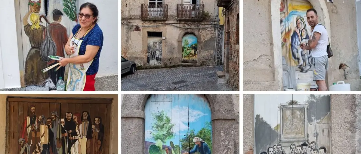 I vecchi portoni raccontano, così a Zungri l’arte fa rivivere l’antico borgo -Foto