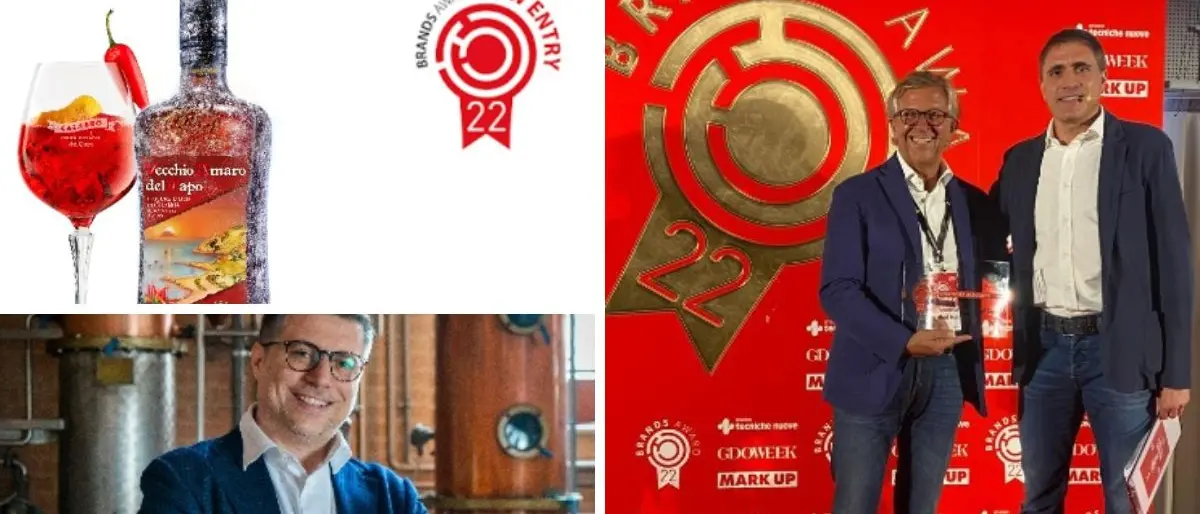 Il Vecchio amaro del capo red hot con peperoncini di Calabria vince il premio Brands award