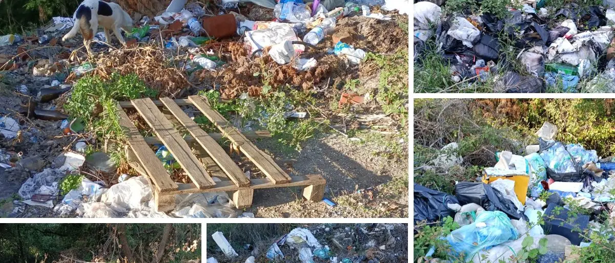 Briatico, montagne di rifiuti lungo la strada Cucco a Potenzoni: foto