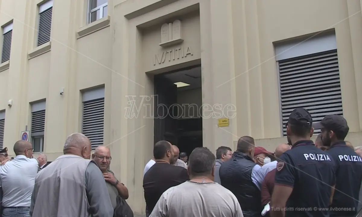 Vibo Valentia: la protesta dei lavoratori contro la giustizia \"lumaca\" - Video