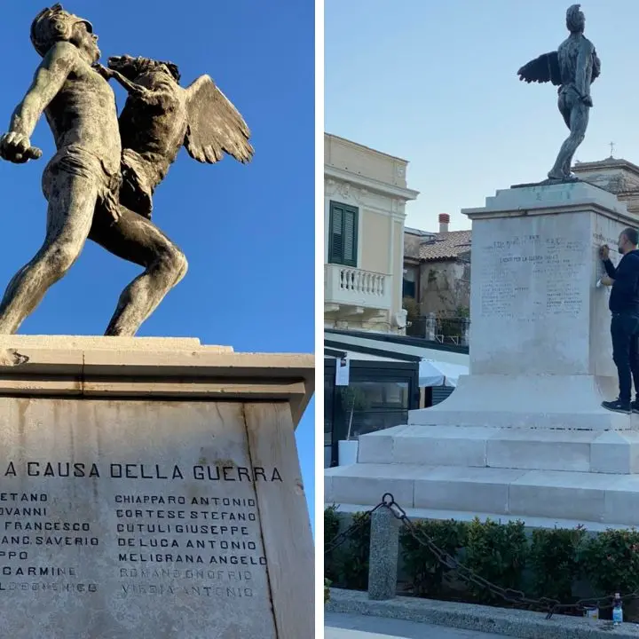 Tropea, restaurate le epigrafi del monumento ai caduti