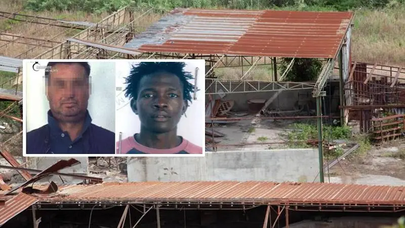 Il vecchio stabilimento abbandonato in localit\\u00E0 \"ex Fornace\" di San Calogero (Vibo Valentia) dove Sacko Soumali, di 29 anni, \\u00E8 stato ucciso da un pallettone sparato da un fucile che lo ha centrato alla testa, 4 giugno 2018. ANSA/MARCO COSTANTINO , ANSA