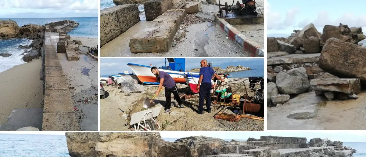 Briatico, primi interventi al molo e lungo le strade devastate dal maltempo