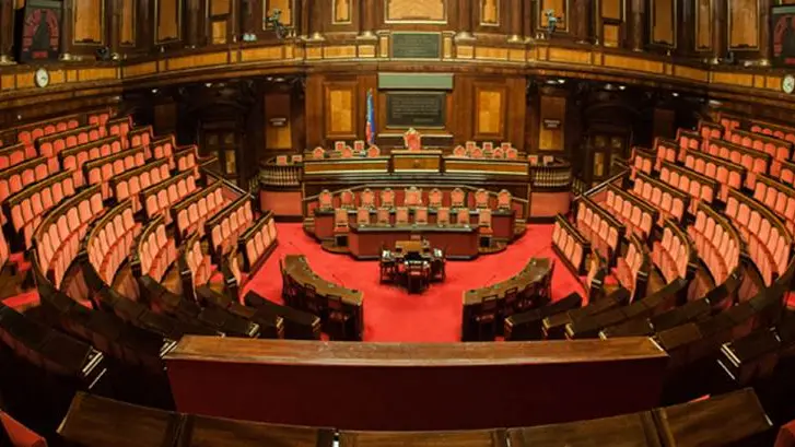 Roma, aula del senato della Repubblica foto dell\\'aula del senato della Repubblica vuota , Francesco Fotia