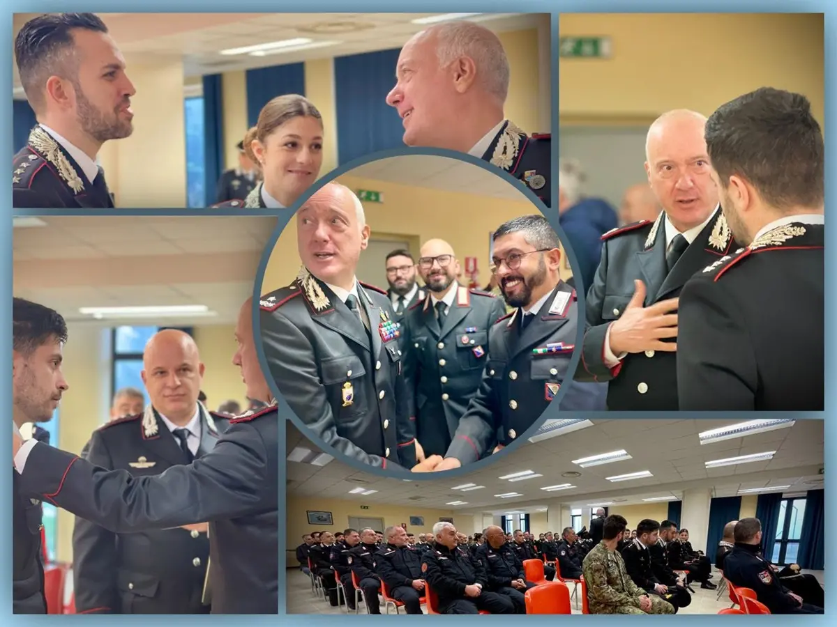 Base militare Luigi Razza, il generale Pietro Salsano incontra i carabinieri