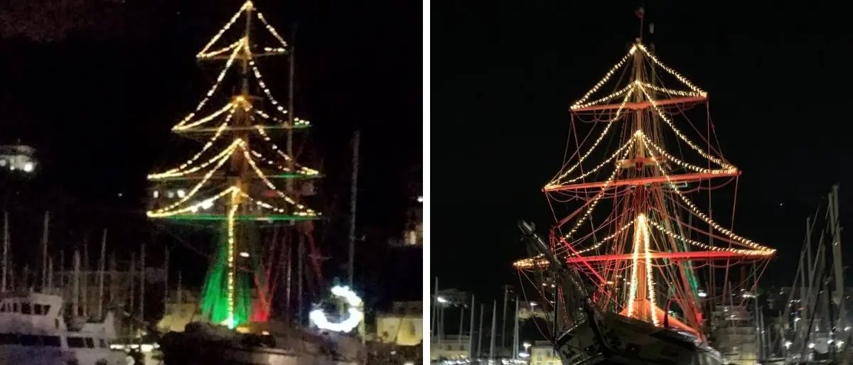 Vibo Marina, il brigantino Florette si trasforma in un originale albero di Natale