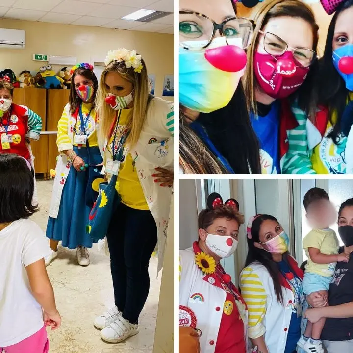 Vibo, i colori e la magia dei clown vip in ospedale: «Far sorridere è una cosa seria»